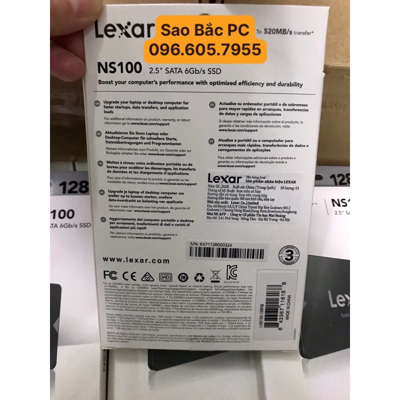 [Freeship- Lexar 128GB] Combo 4 chiếc ổ cứng SSD 128GB Lexar 128G- Hàng chính hãng Mai Hoàng mới 100% | BigBuy360 - bigbuy360.vn