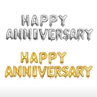 Bộ chữ HAPPY ANNIVERSARY – 16 chữ (Tặng kèm băng dính + bơm tay)