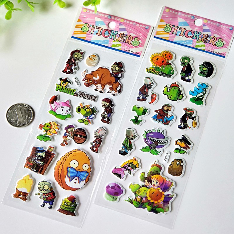 Set Sticker Dán Trang Trí Hình Game Plant Vs Zoombies