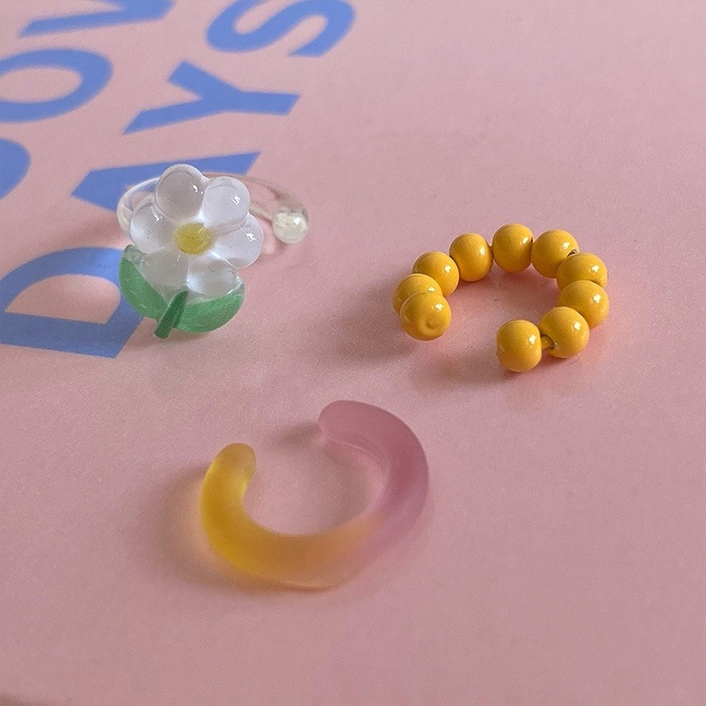 Set 3 Khuyên Tai Nữ Trong Suốt Thời Trang