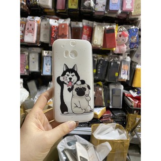 Ốp dẻo HTC M8 in hình lo go