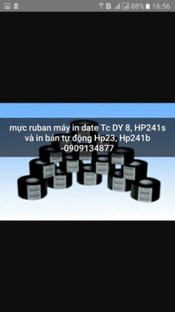 Cuộn mực in date của máy in date dập tay, mực in ru băng, mực in ruyban, mực in máy đóng date dy 8, hp23, hp241b