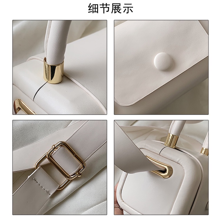 Túi xách JASMIN NOIR da PU hình vuông màu kẹo mini đeo vai cho nữ
