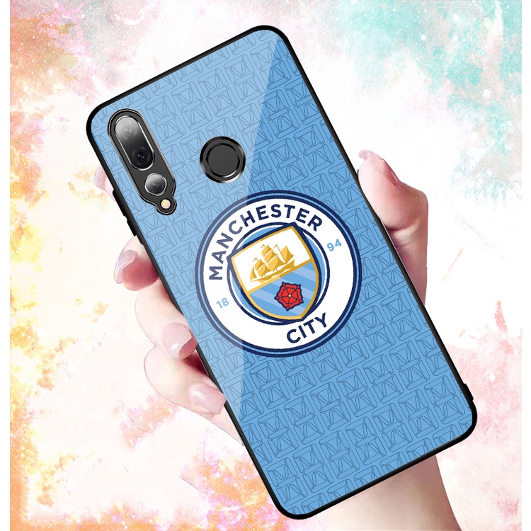 Ốp Lưng HUAWEI P30 Lite mặt kính cường lực cao cấp In hình Câu Lạc Bộ Bóng Đá