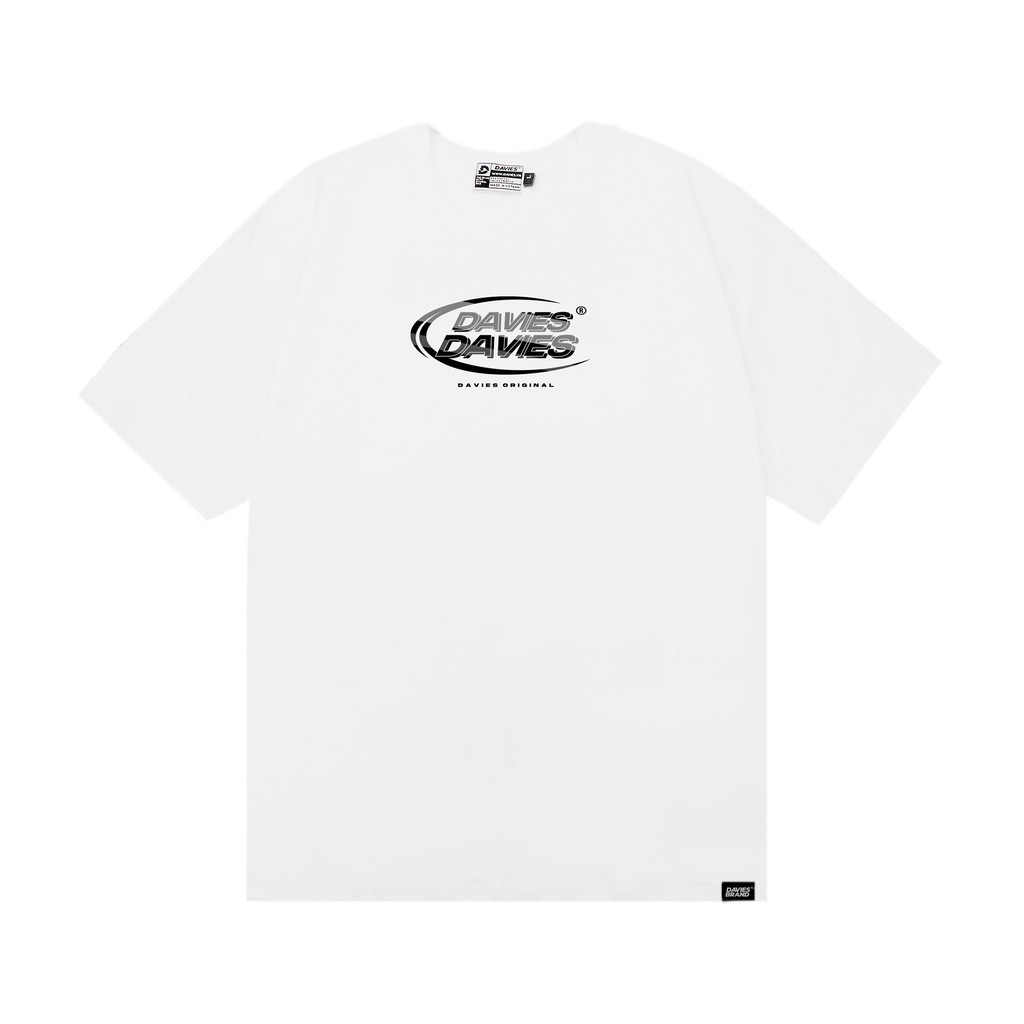 Áo thun nam nữ unisex from rộng màu trắng Medal Davies. | BigBuy360 - bigbuy360.vn