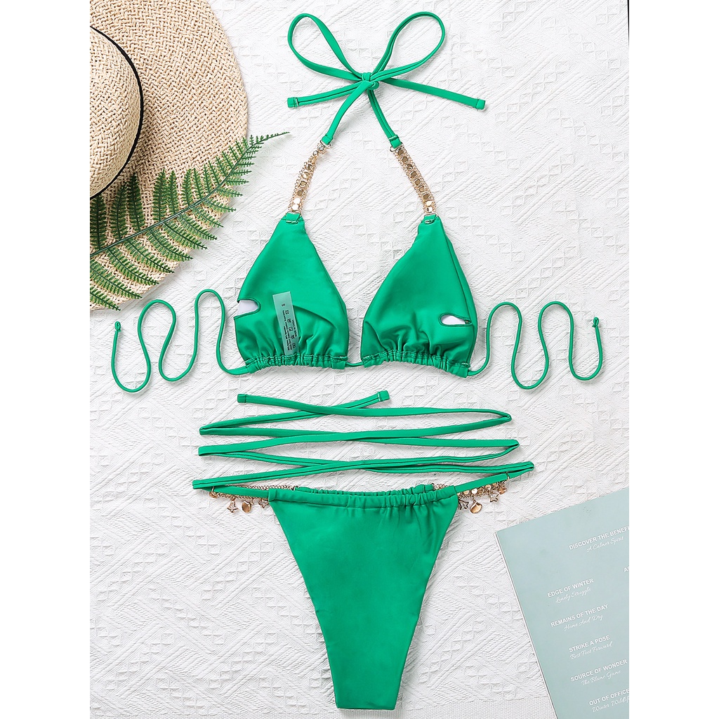 Bộ bikini phối tua rua phong cách Bohemia PX89 | BigBuy360 - bigbuy360.vn