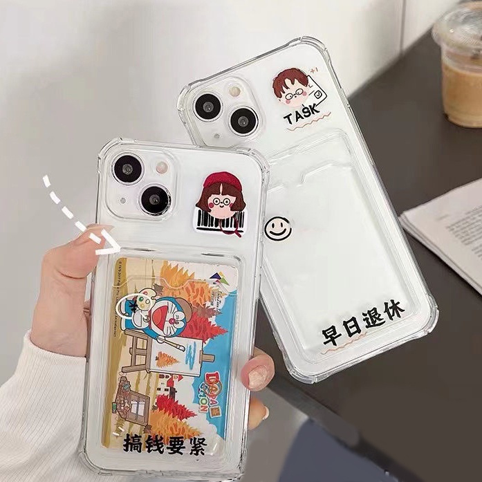 Ốp Điện Thoại Silicon TPU Mềm Trong Suốt Chống Sốc Dễ Thương Cho IPhone 13 12 11 Pro Max XS X XR 8 7 6 6S Plus