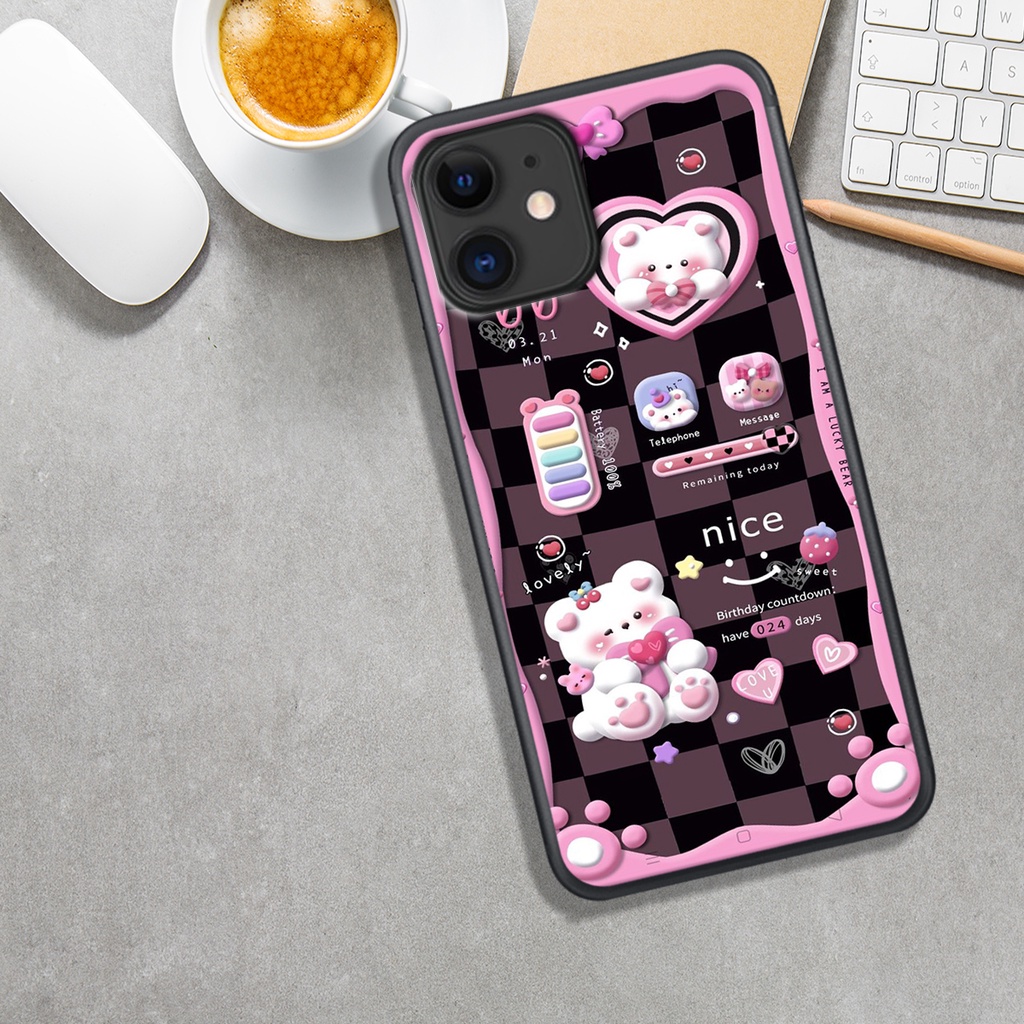 Ốp Lưng  IPHONE 11 - 11 PRO - 11 PROMAX ,  In Hình Gấu Chocolate đáng yêu.