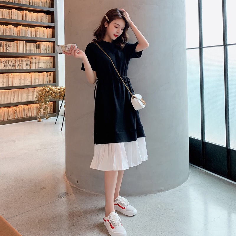 Đầm midi Perty cho nữ thiết kế dáng rộng thời trang mùa hè phong cách Hàn Quốc