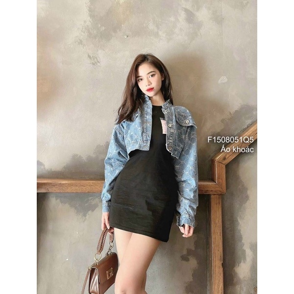 Áo khoác jean form lửng tay dài 1023 thaotranshop90