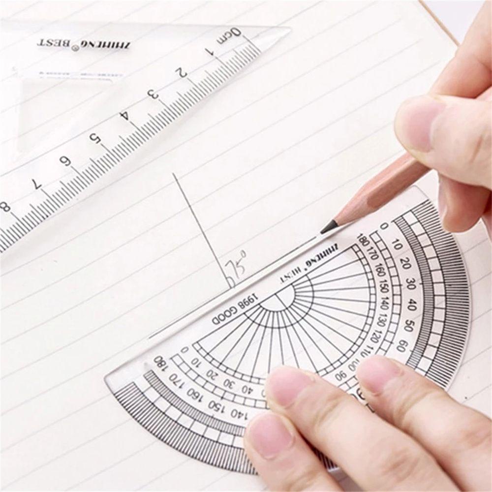 Thước Kẻ Trong Suốt Hình Tam Giác 15cm 18cm 20cm Tiện Dụng Cho Văn Phòng