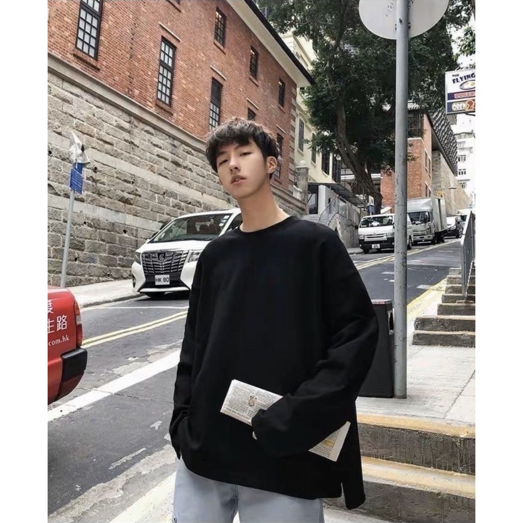 Áo Sweater nam 3 màu đen, xám, trắng (chất cotton) | BigBuy360 - bigbuy360.vn