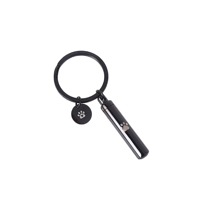 Móc Khóa Hình Trụ Bằng Thép Không Gỉ Cho Thú Cưng Chó Mèo