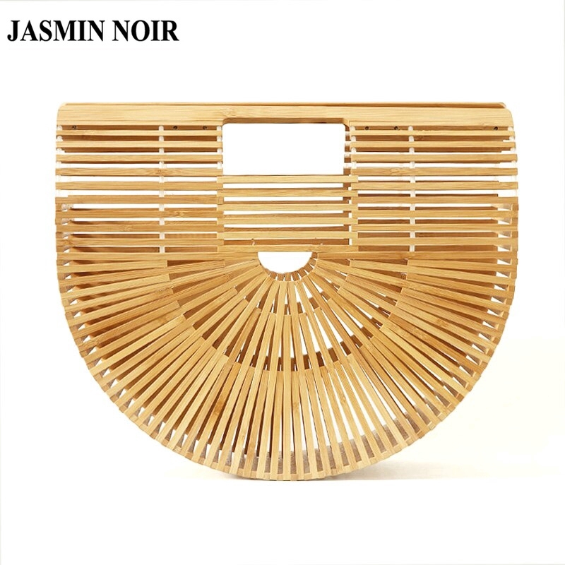 Túi xách totes handmade JASMIN NOIR bằng tre đi biển cho nữ