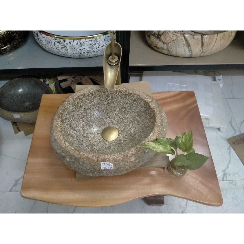 Bộ kệ lavabo gỗ