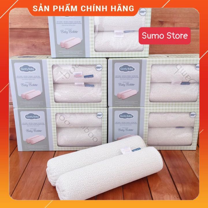 Bộ gối chặn - gối ôm 2in1 cho bé vỏ sợi tre Bamboo Comfy baby