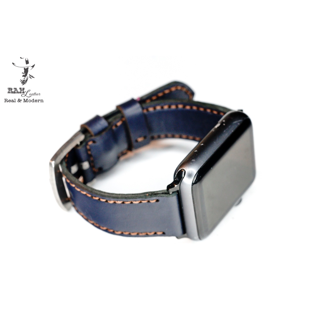 Dây Apple Watch , iWatch , iphone Watch da dê xanh navy RAM Leather classic 1993