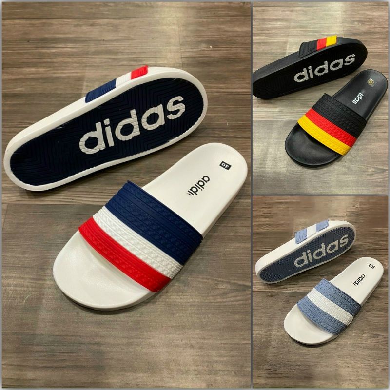 Dép nam quai ngang adidas full box hộp + giấy , dép nam unisex , chất liệu đế cao su non đúc 100% hàng cao cấp