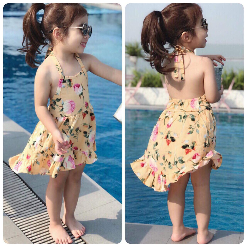 Váy lanh vai trần