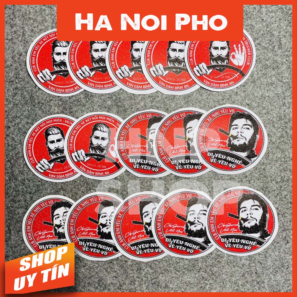 15 Tem nhỏ Logo dán xe CLB Yêu Xe - Ông Già - Đi Yêu Nghề