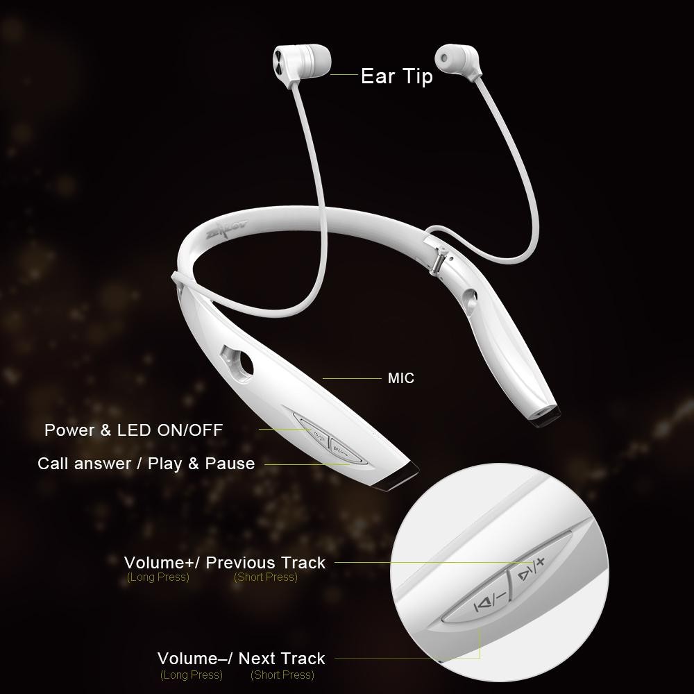 Zealot H1 Wireless Headphone Sport Running Waterproof Bluetooth Earphone Foldable Fashion Stereo Bluetooth Headset with Mic
