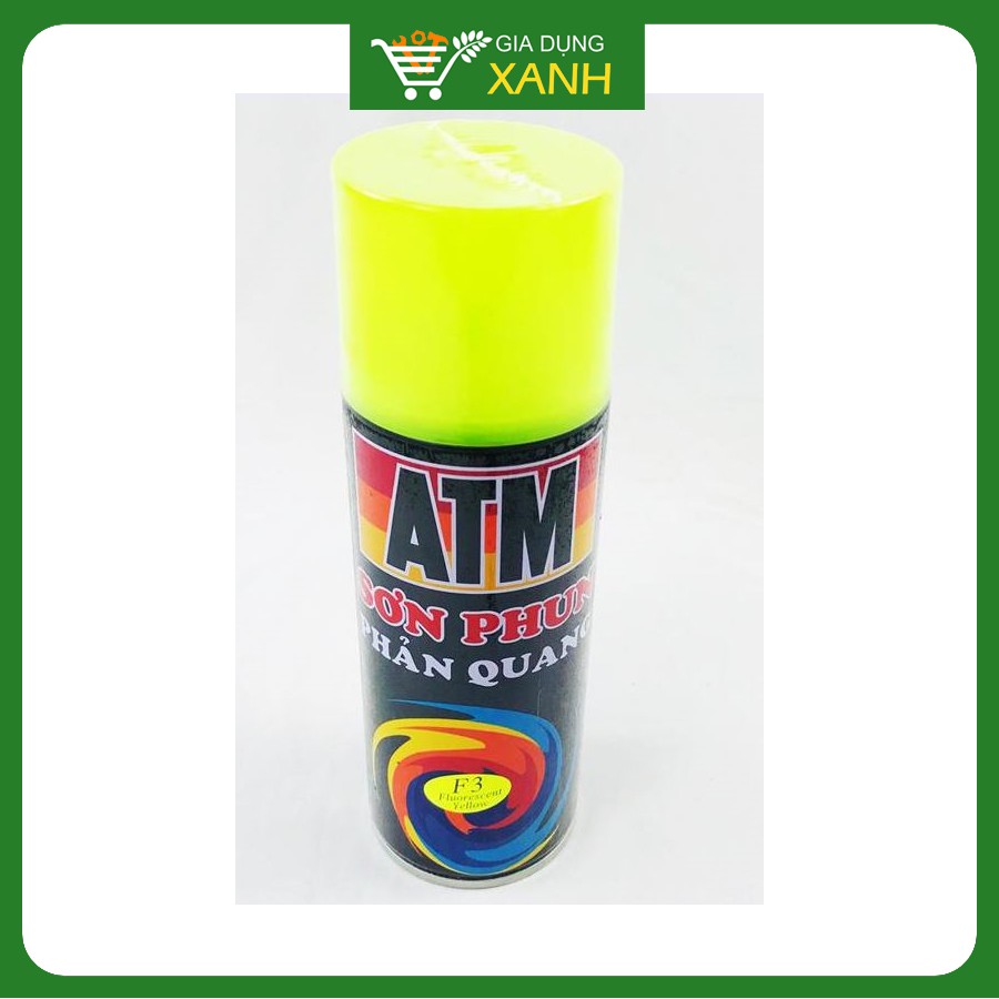 Sơn phun, xịt ATM phản quang màu F3, màu vàng, 400ml