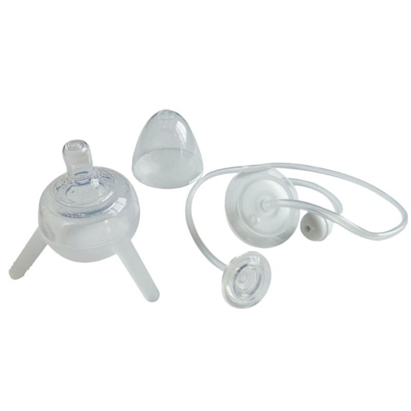 Bình Sữa Có Tay Cầm Ống Hút Dài Chống Tràn 300 Cho Bé