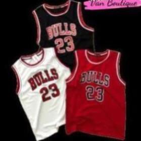 Áo bóng rổ BULLS 23 nam nữ không tay from rộng unisex ་ ་