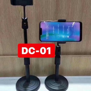 Giá đỡ thiết bị kẹp điện thoại Live xem phim kéo dài đế tròn có khe cắm sạc tiện lợi
