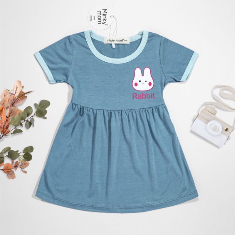 47.[HCM] Đầm bé gái 5-18kg vừa, Cotton thun lạnh Minky Mom, Vải Sài Gòn