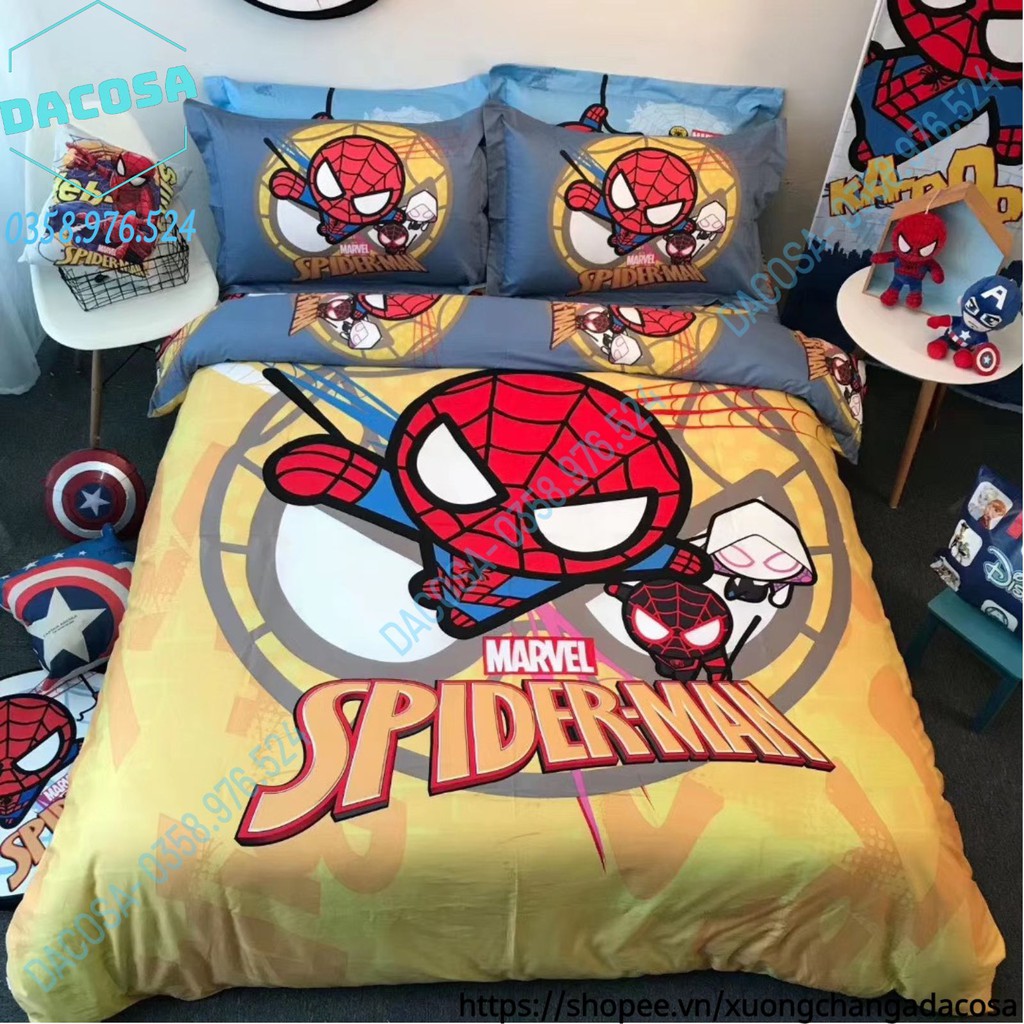 Bộ Chăn Ga Và Vỏ Gối FREESHIP Cotton 5D Nhân Vật Hoạt Hình Disney