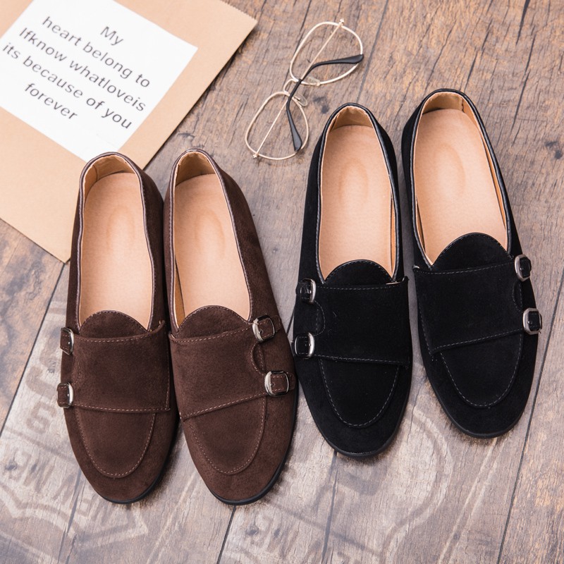 Kl2811 Suede Leather Shoes Trendy For Men