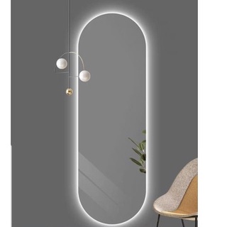 Gương soi toàn thân treo tường có cảm ứng có đèn không viền giá rẻ kích thước 50x160cm, 60x170cm-mirror HK1010