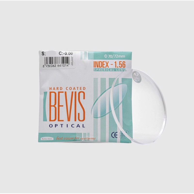 Tròng kính cận hạn chế trầy xước Bevis HC 1.56