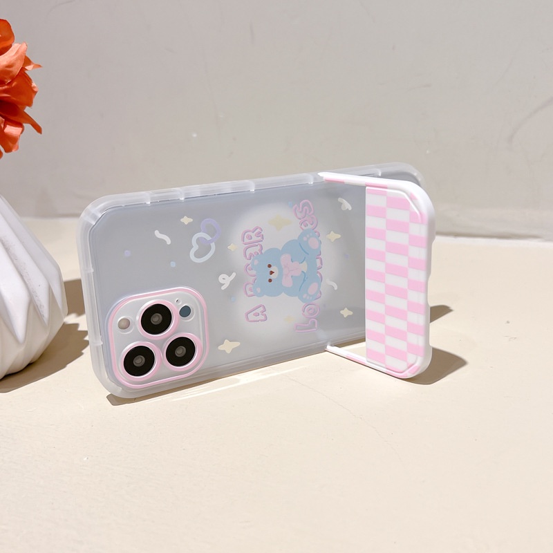 Ốp Điện Thoại Kèm Giá Đỡ Tàng Hình Họa Tiết Hoạt Hình Dễ Thương Cho for iphone 14 / 13Pro 12 / xs / 6 / 7 / 8PLUS