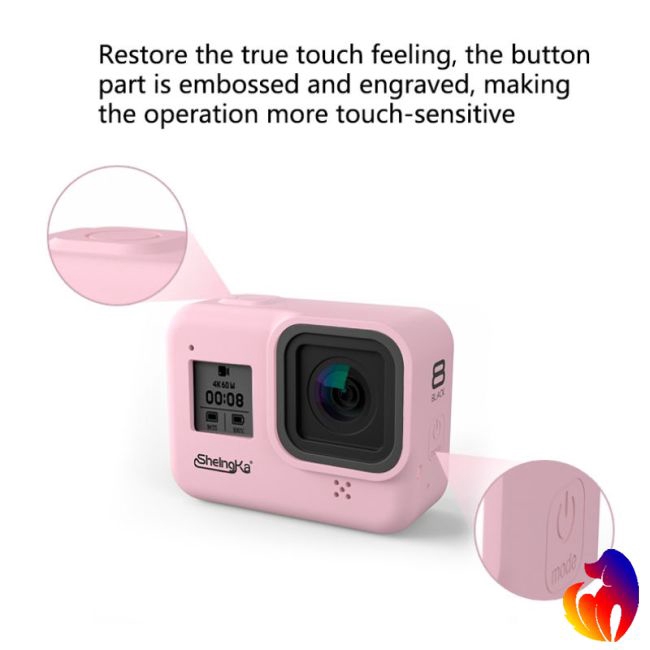 Blackhole Ốp Bảo Vệ Camera Hành Trình Gopro Hero 8 Kèm Dây Đeo Chống Thất Lạc