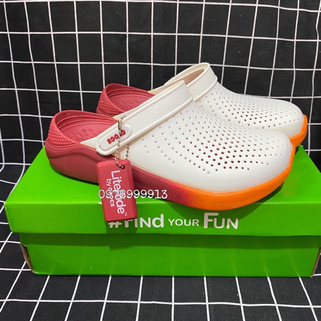 Dép Duet Cá sấu líte ride MÀU XANH đế màu