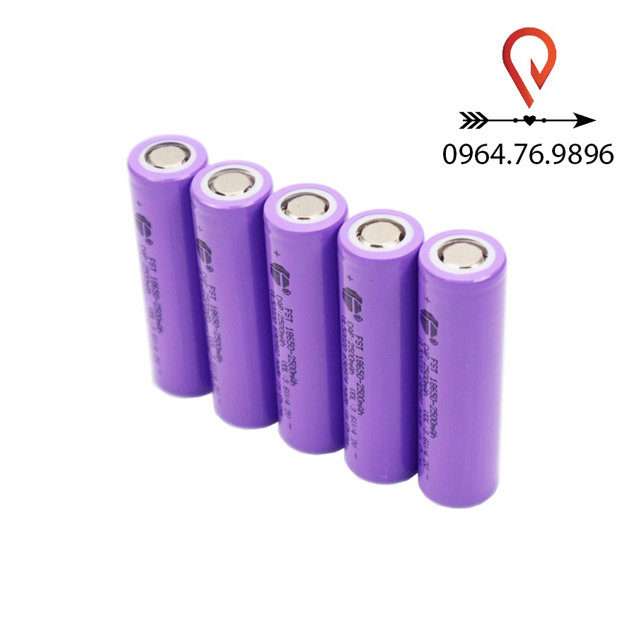 Cell pin 18650 zin mới 100% dung lượng 2500 mAh 5C