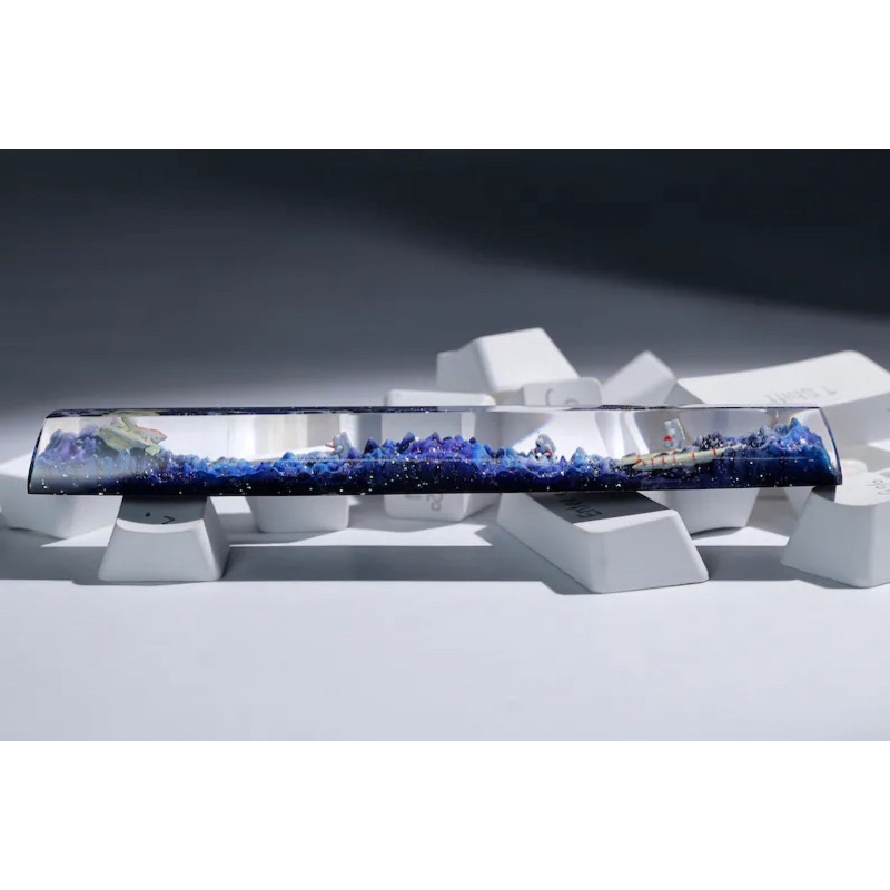 Nút Space bàn phím cơ Phi hành gia + Tàu vũ trụ.Keycap resin Space Galaxy.Keycap resin artisan.