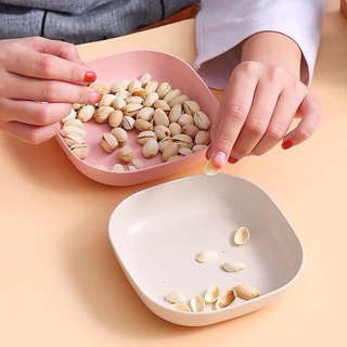 [ lẻ 1 chiếc ] Đĩa lúa mạch đựng đồ ăn đa năng