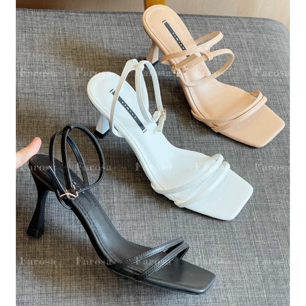 Giày sandal 2 quai nhỏ gót bọc 7cm mẫu mới điệu đà mã H97