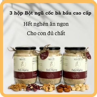 3 hộpBột ngũ cốc bà bầu 💕𝐅𝐑𝐄𝐄 𝐒𝐇𝐈𝐏💕 Bido Mama hết nghén ăn ngon, cho con đủ chất, thai nhi phát triển toàn diện 600 gram