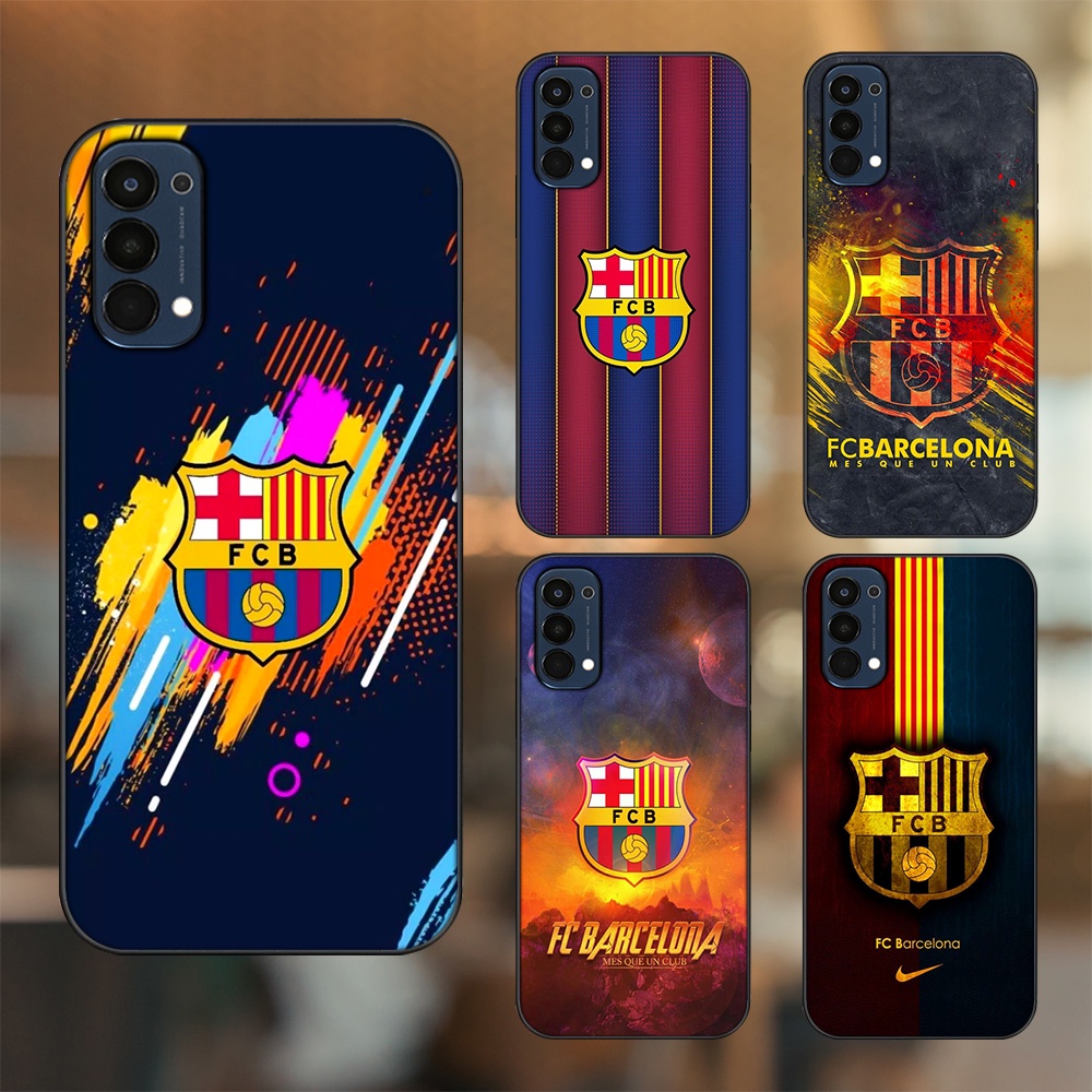 Ốp lưng Oppo Reno 4 viền đen in hình Barcelona Barca