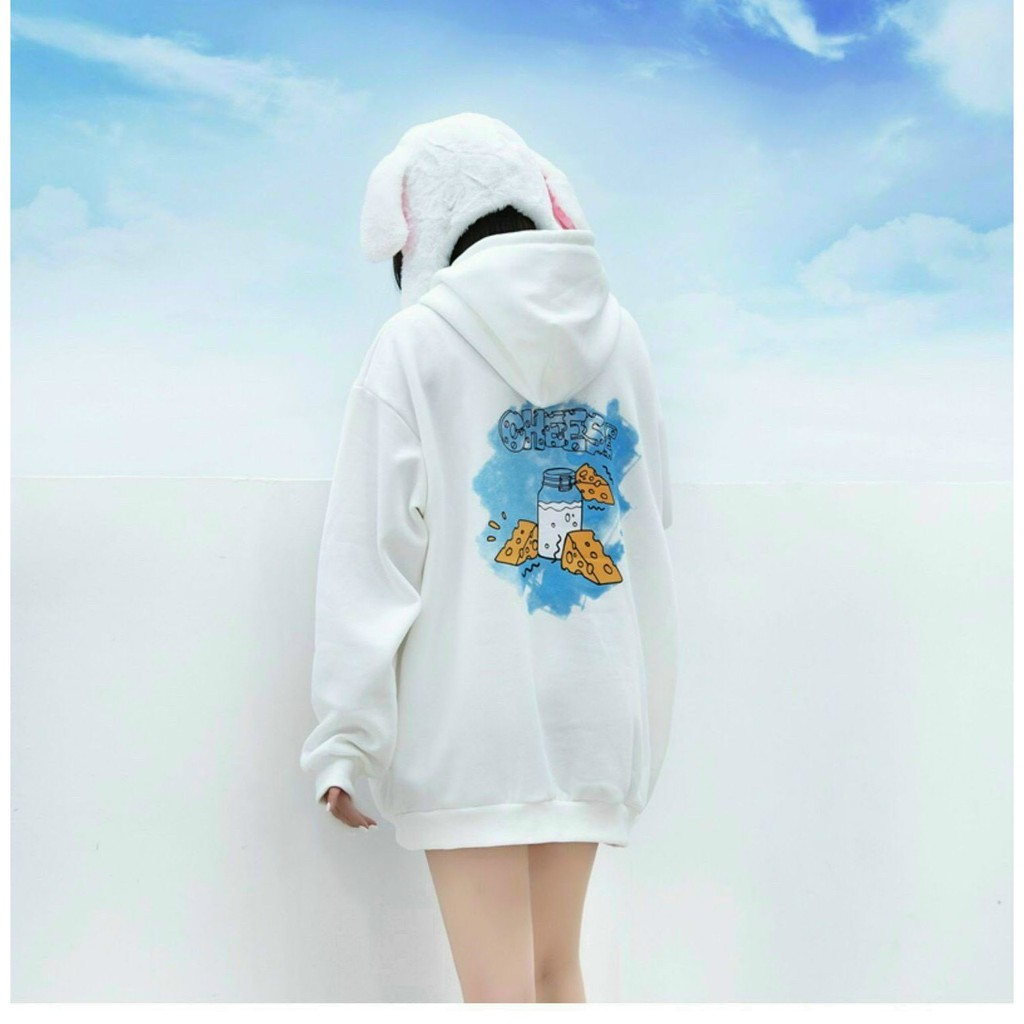 Áo khoác nỉ hoodie trơn Unisex - Thun tay dài form rộng có mũ dáng suông basic ulzzang nam nữ HOT