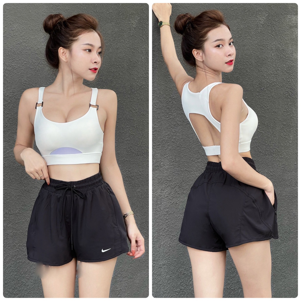 Áo Bra Tập Thể Thao Nữ Khoen Sắt Vuông Sang Trọng