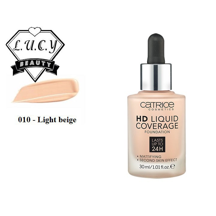 Hàng Đức- Kem Nền Catrice  HD Liquid Coverage Foundation Tone 010 Và 020 30ml chuẩn Auth 100%