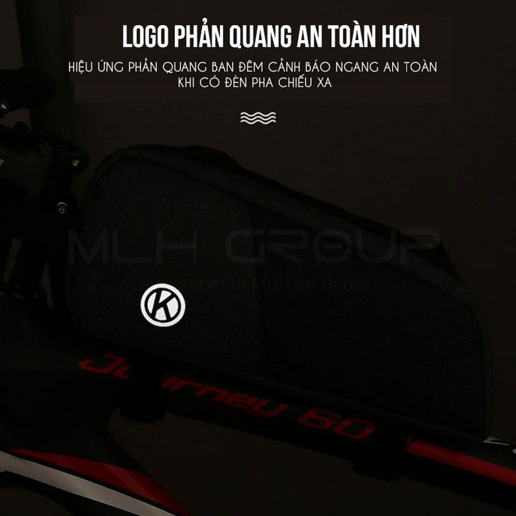 Túi Đựng Đồ Treo Sườn Xe Đạp Chống Nước Chống Mài Mòn Ngăn Chứa Đồ Rộng Rãi Chất Liệu Vải Oxford Cao Cấp MLH