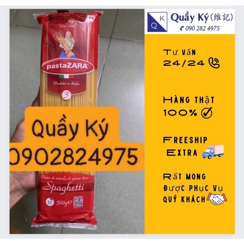 Mỳ ý spaghetti Pasta Zara 500gr