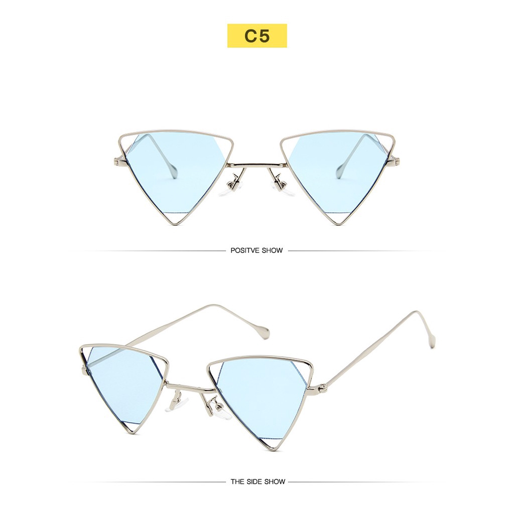 Kính Mát Gọng Kim Loại Màu Sắc Ngọt Ngào Phong Cách Ulzzang Hàn Quốc