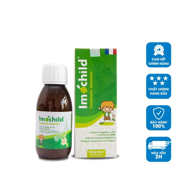 Siro ăn ngon Imochild bổ sung các vitamin , khoáng chất và acid amin giúp trẻ ăn ngon miệng, tăng cường sức đề kháng